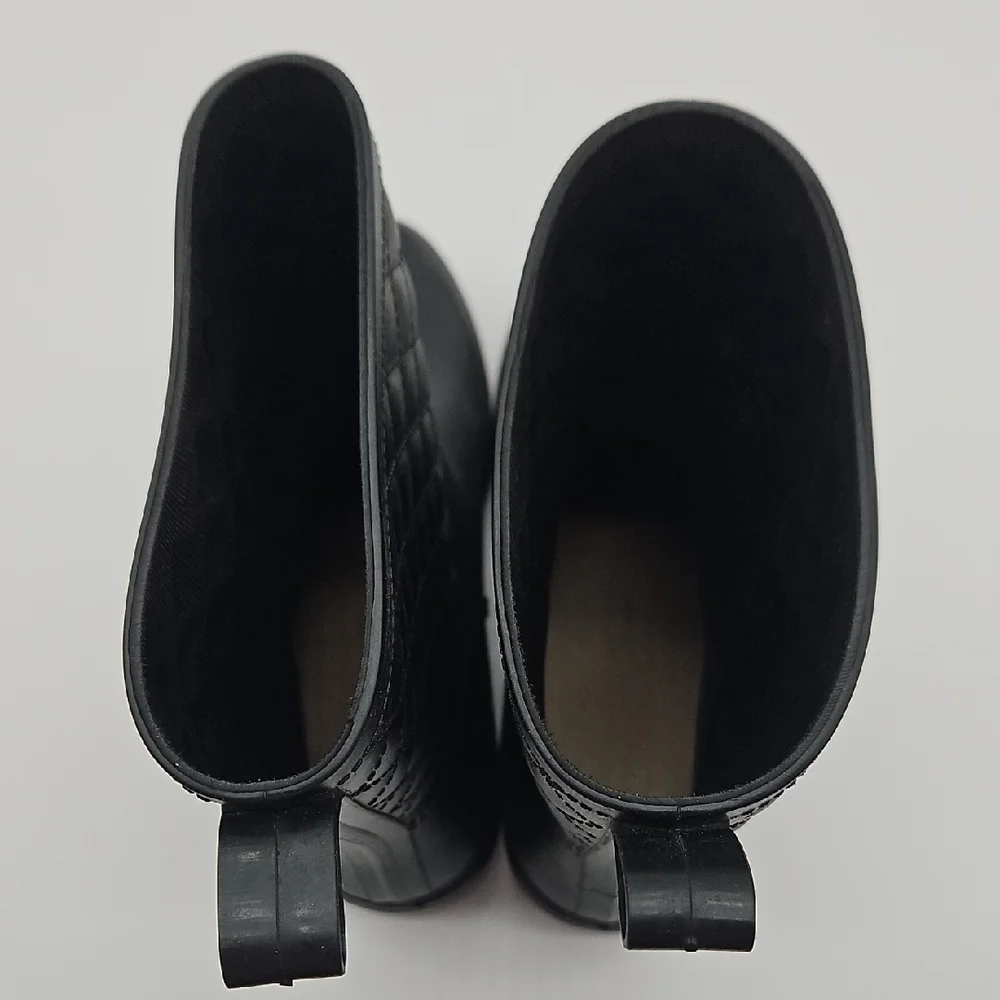 Capelli of New York Black Quilted Rain Boots